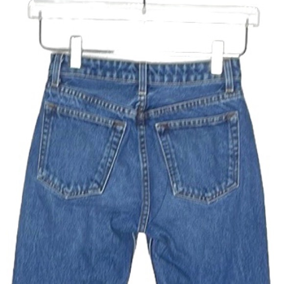 REFORMATION WINONA MID RISE BUTTON FLY STRAIGHT LEG ANKLE JEAN BALTIC WASH SZ 23 - Picture 6 of 10